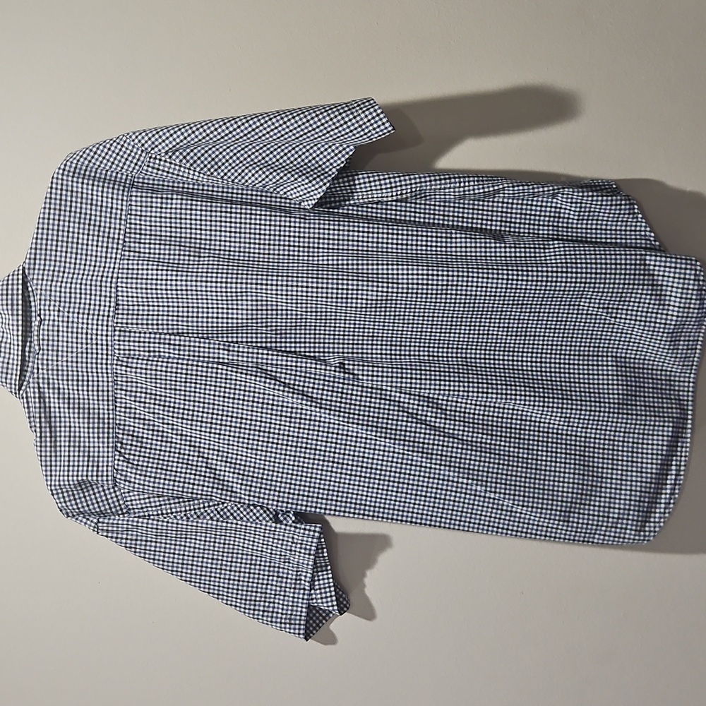 Tommy Hilfiger Blue Casual Button Down Shirt Classic Gingham size Large - Picture 6 of 11